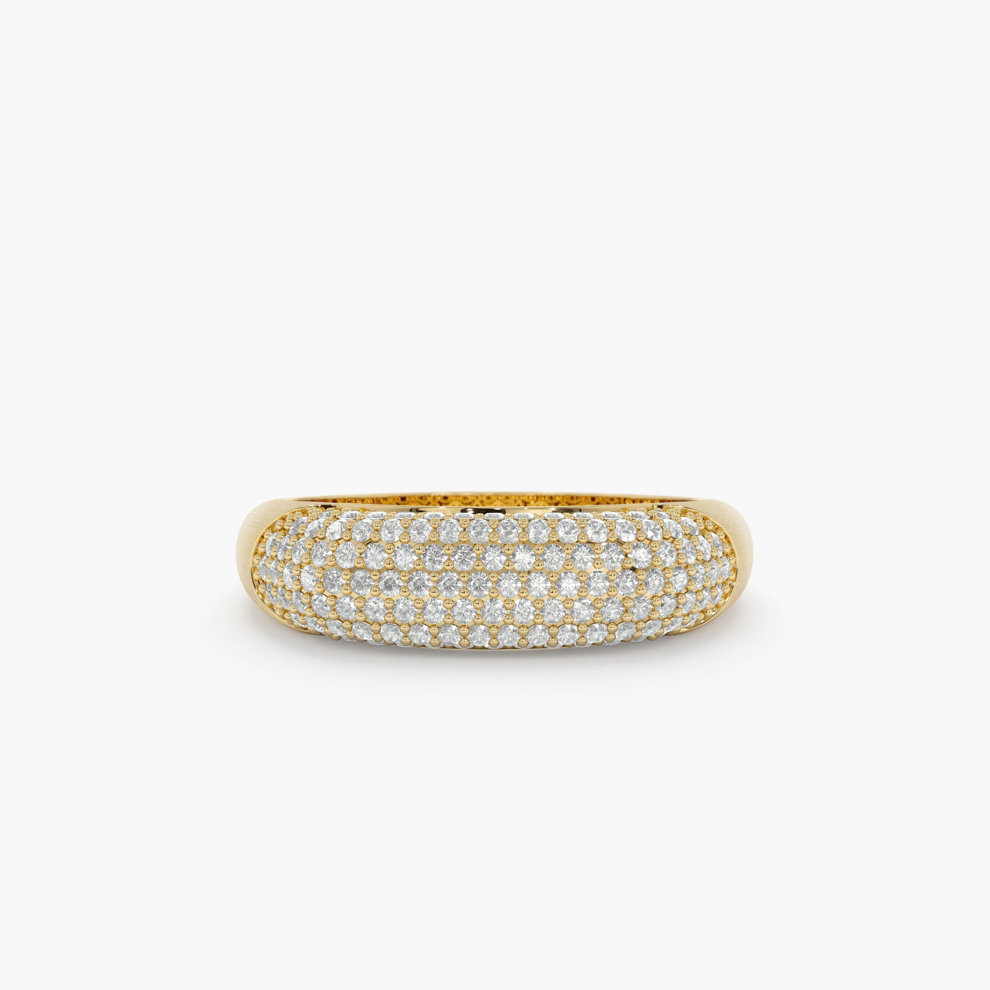 18K Solid Gold Salt and Pepper Diamond Ring