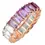 Thumbnail: 18K Solid Gold Purple Ombre Emerald Cut Amethyst Band