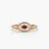 Thumbnail: 18K Solid Gold  Marquise Shaped Ruby and Baguette Diamond Ring