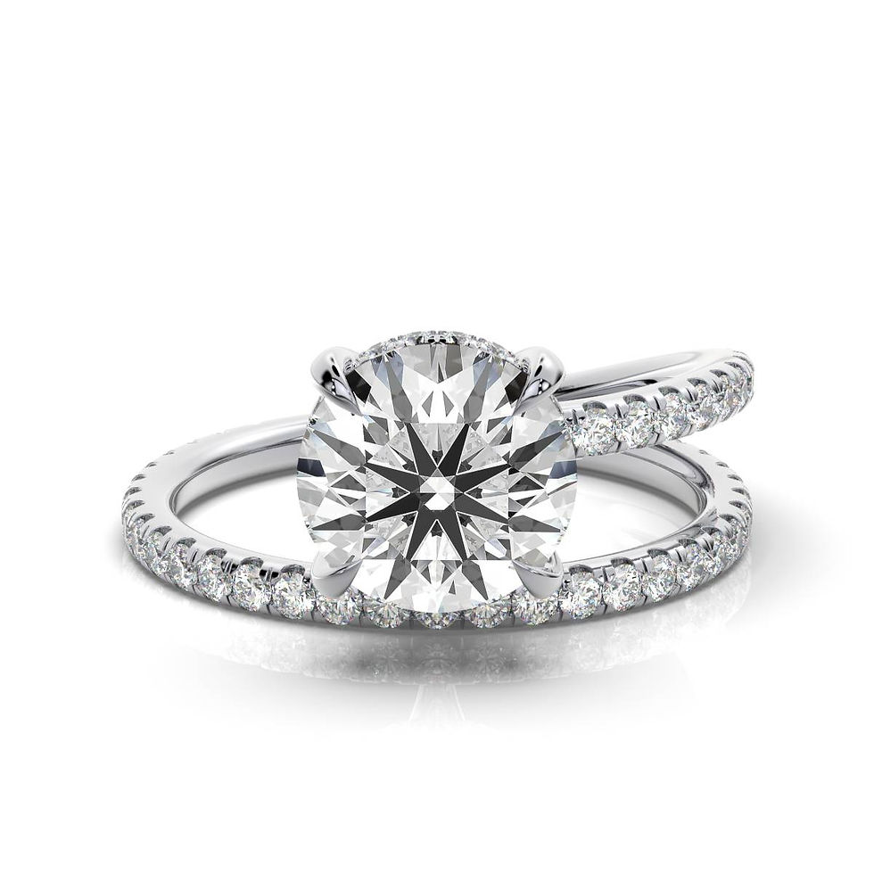 Thumbnail: 18K White Gold Lab Grown Diamond Ring