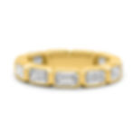 14K Gold Lab Grown Emerald Cut Diamond Bezel Ring