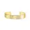 Thumbnail: 14K Solid Gold Personalized Diamond Date Cuff Bracelet
