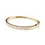 Thumbnail: 14K Solid Gold Diamond Cigar Band Bangle With Inset Diamonds