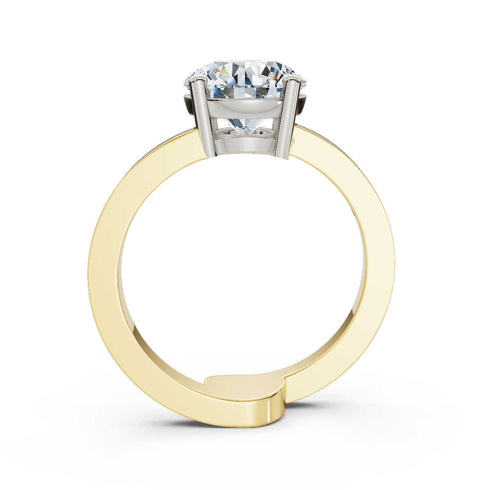 Thumbnail: 14K Gold Solitaire Lab Grown Diamond Engagement Ring