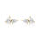 Thumbnail: 18K Solid Gold Double Diamond Pear Earrings