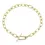 Thumbnail: 14K Gold With Diamond Link Toggle Bracelet