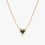 Thumbnail: 18K Solid Gold Black Enamel & Diamonds Heart Necklace