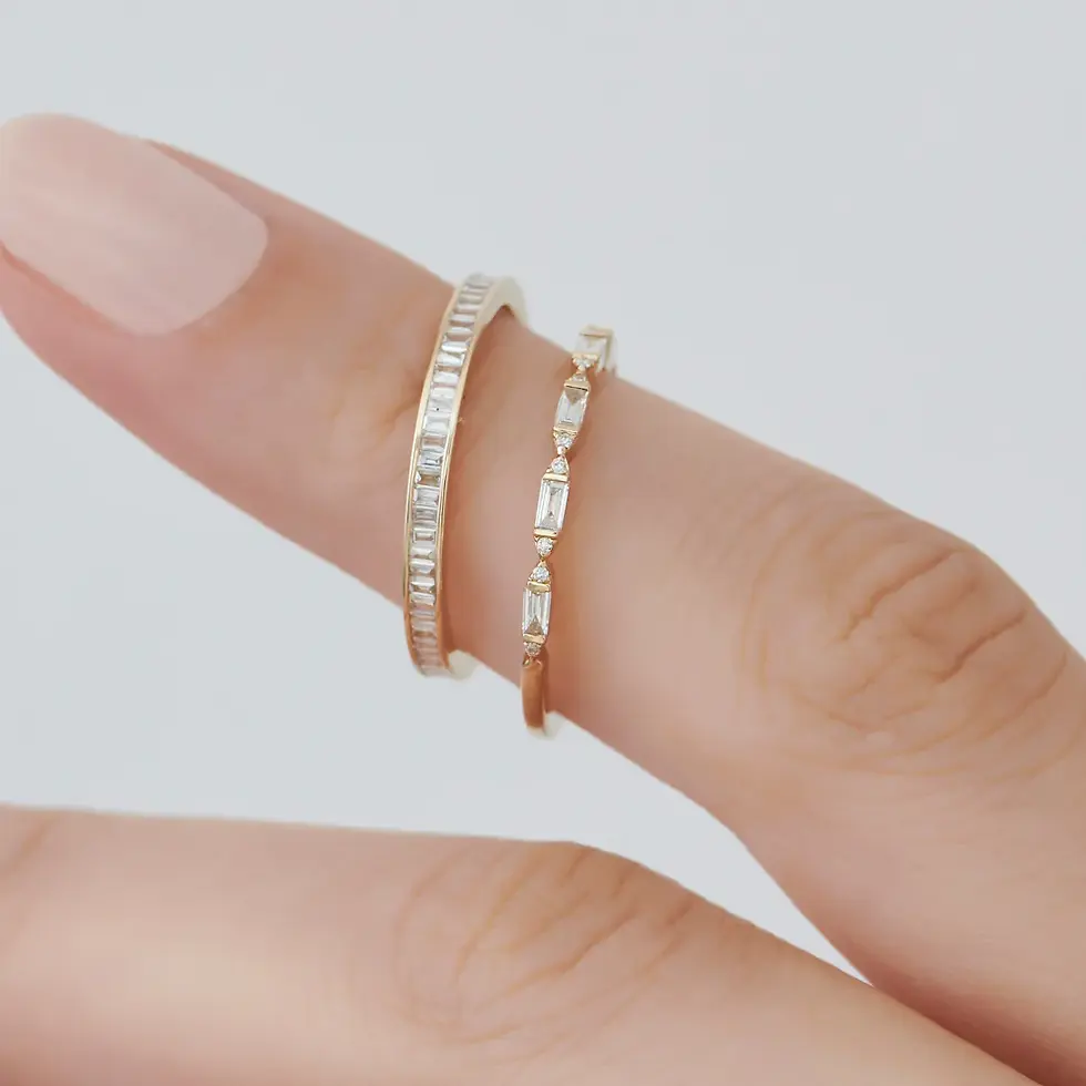 Thumbnail: Dainty Baguette Diamond Ring