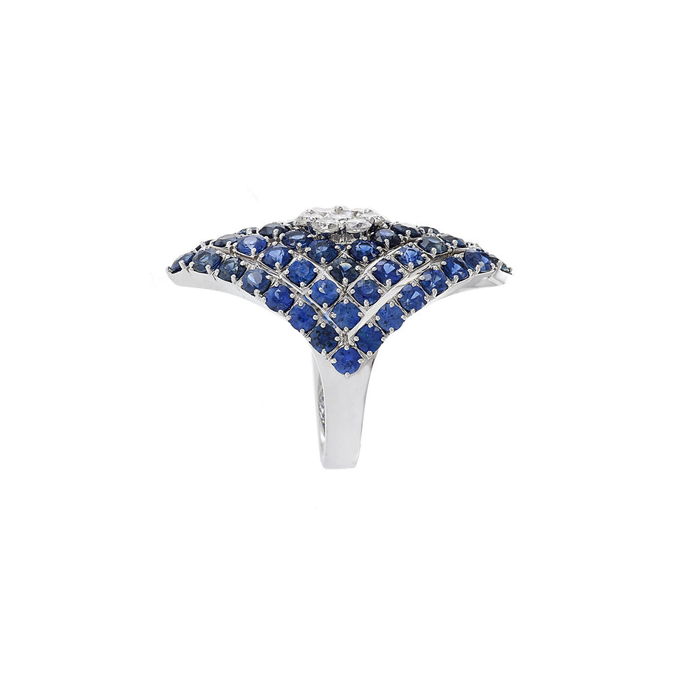 Thumbnail: Blue Sapphire Diamond Band