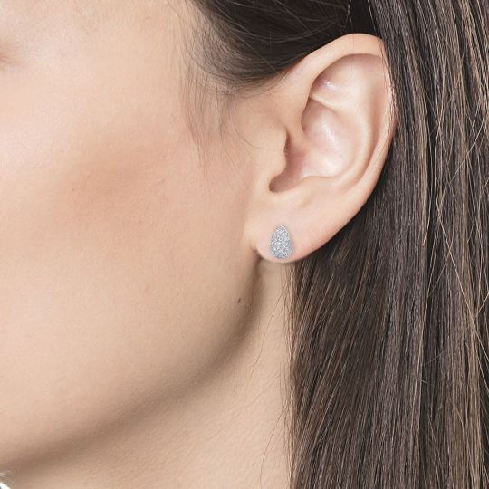 Elegant Tiny Diamond Studs in 18K Solid Gold