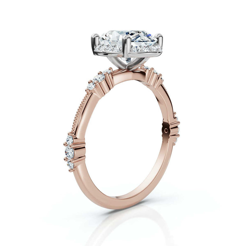 Thumbnail: Rose Gold Winifred Lab Grown Diamond Engagement Ring