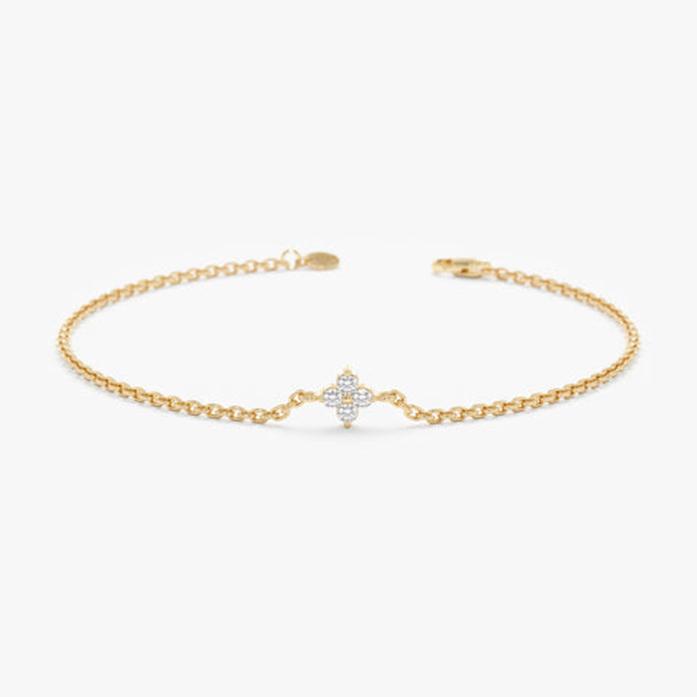 Dainty Diamond Clover Bracelet