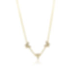 14K Gold Diamond Letter T Butterfly Necklace
