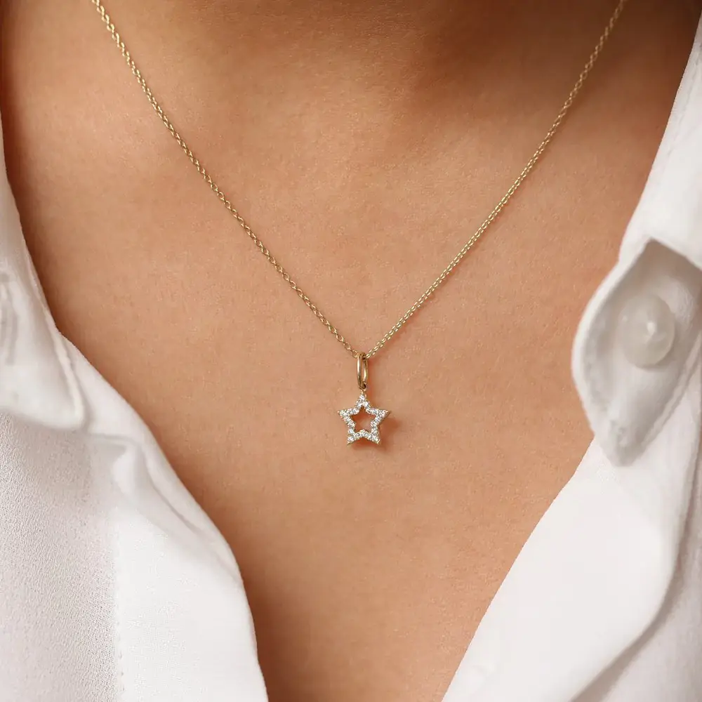 14k Super Star Diamond Layering Necklace