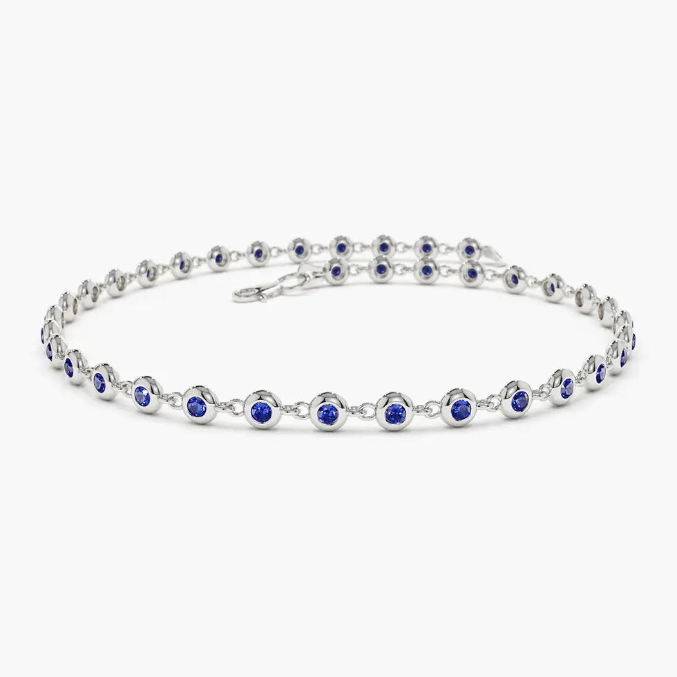 Blue sapphire tennis bracelet for women