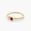 Thumbnail: 18K Solid Gold Bezel Setting Ruby and Diamond Ring