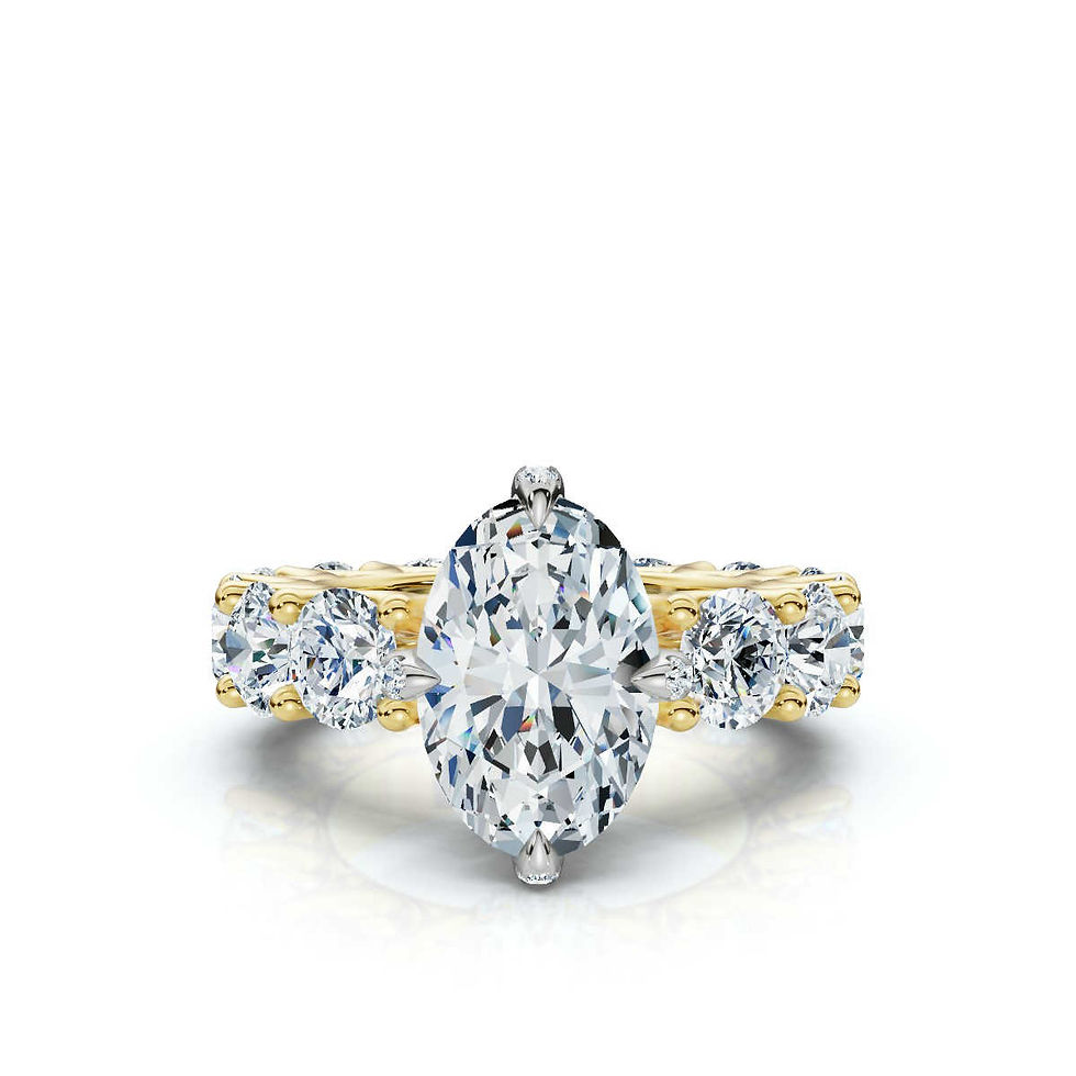 18K Solid Gold 8.9ct Solitaire Lab Grown Diamond Engagement Ring