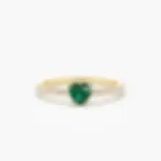 Heart-Shaped Emerald Ring