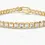 Thumbnail: Luxury 18K Solid Gold Emerald Cut Diamond Bracelet, 5.75 CTW Bezel Setting