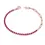 Thumbnail: 14K Solid Gold Half Red Ruby Tennis and Paperclip Chain Bracelet