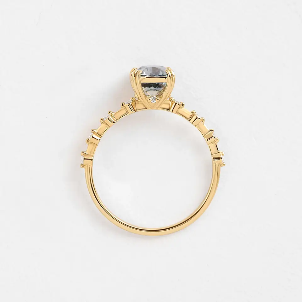 Greenish Blue Montana Sapphire Gold Ring