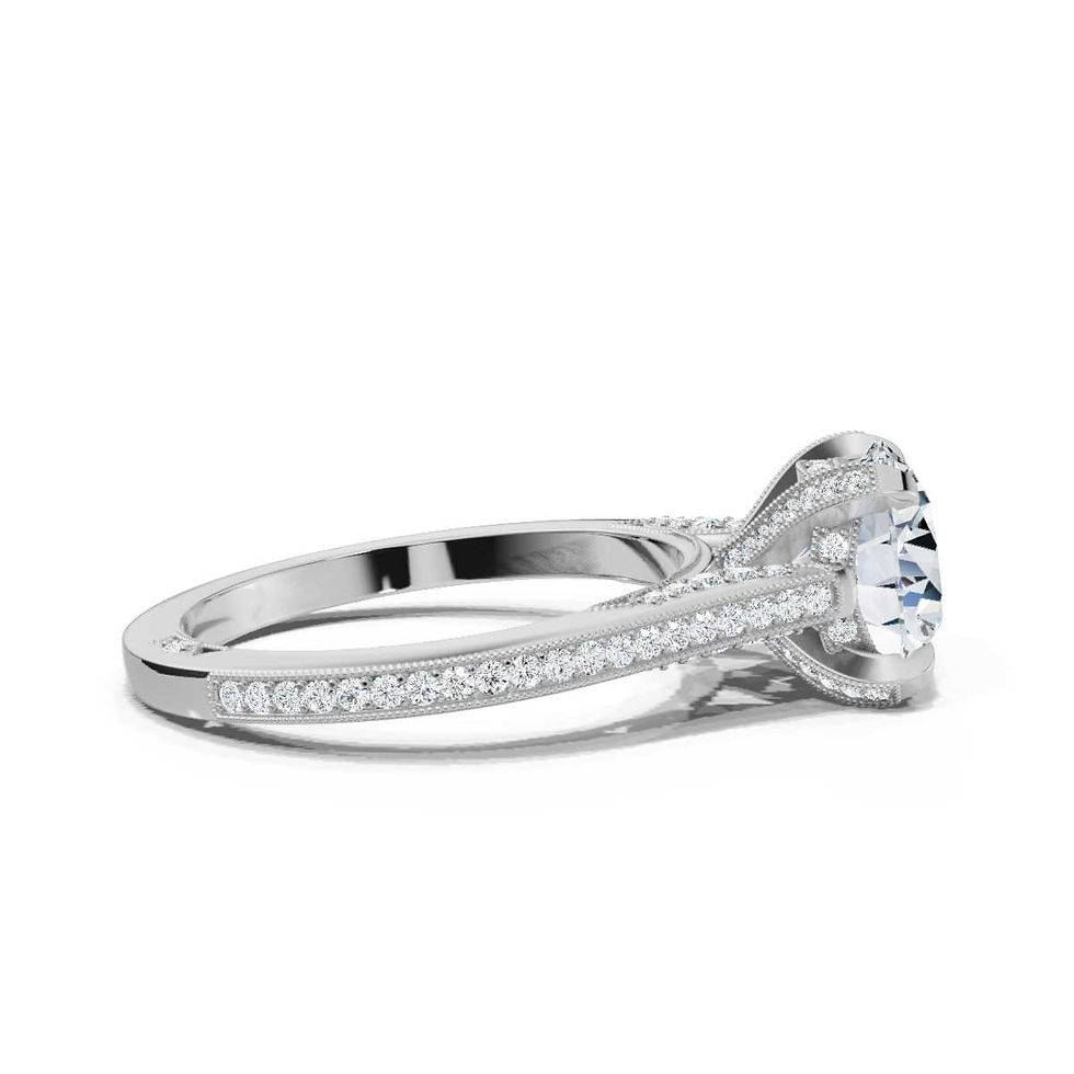 Thumbnail: 18K White Gold Solitaire Lab Grown Diamond Ring
