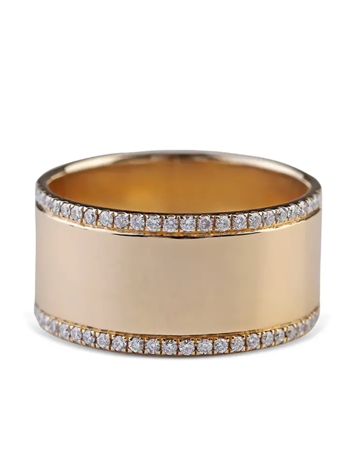 Thumbnail: Diamond Edging Cigar Band Ringfor women