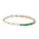 Thumbnail: 18K Solid Gold Half Emerald Tennis And Paperclip Chain  Bracelet