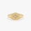 Thumbnail: 18K Solid Gold Diamond Starburst Signet Ring