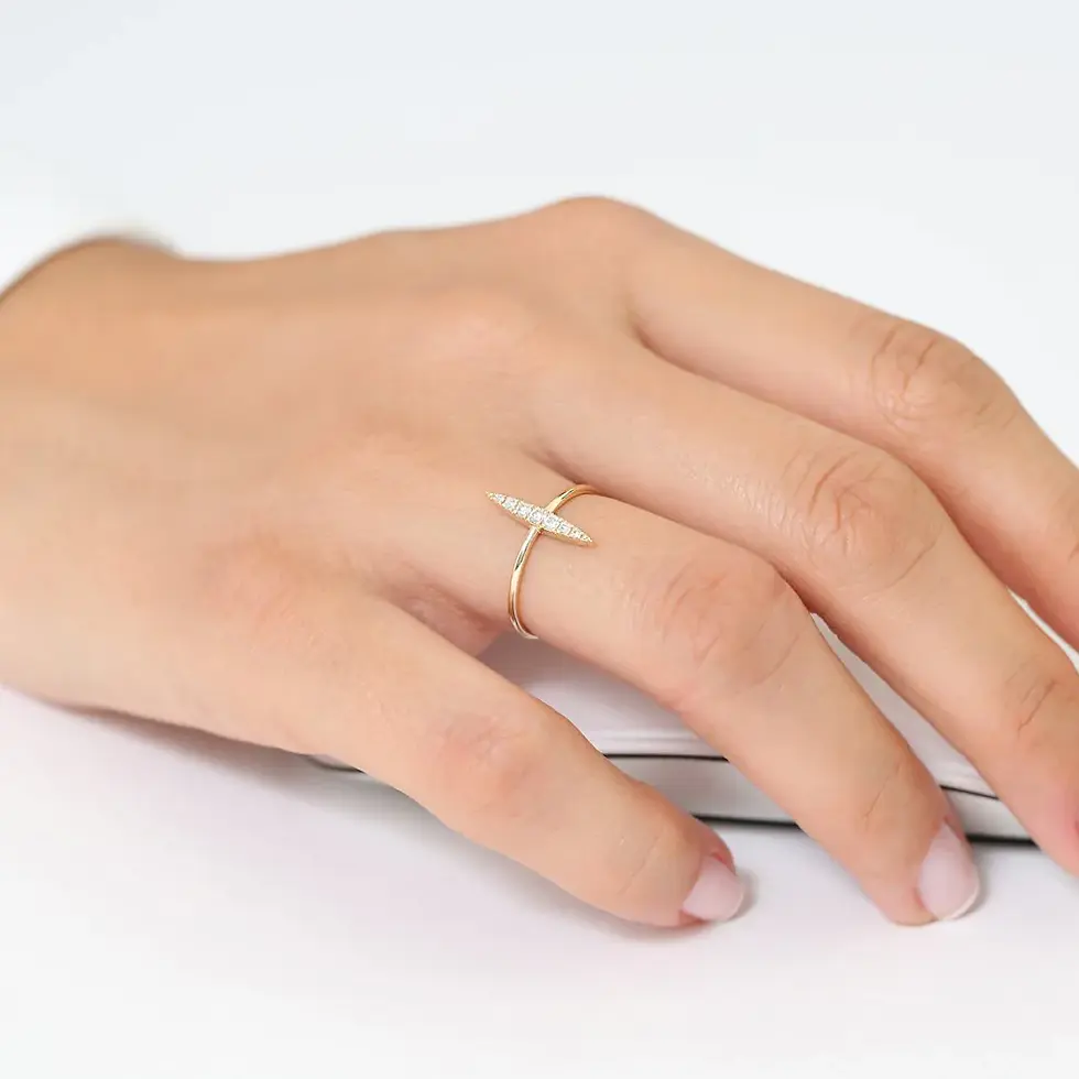 Thumbnail: Micro Pave Diamond Ring