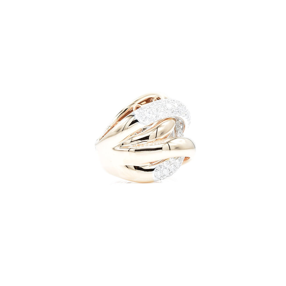 Rose Gold Diamond Multi-Band Ring