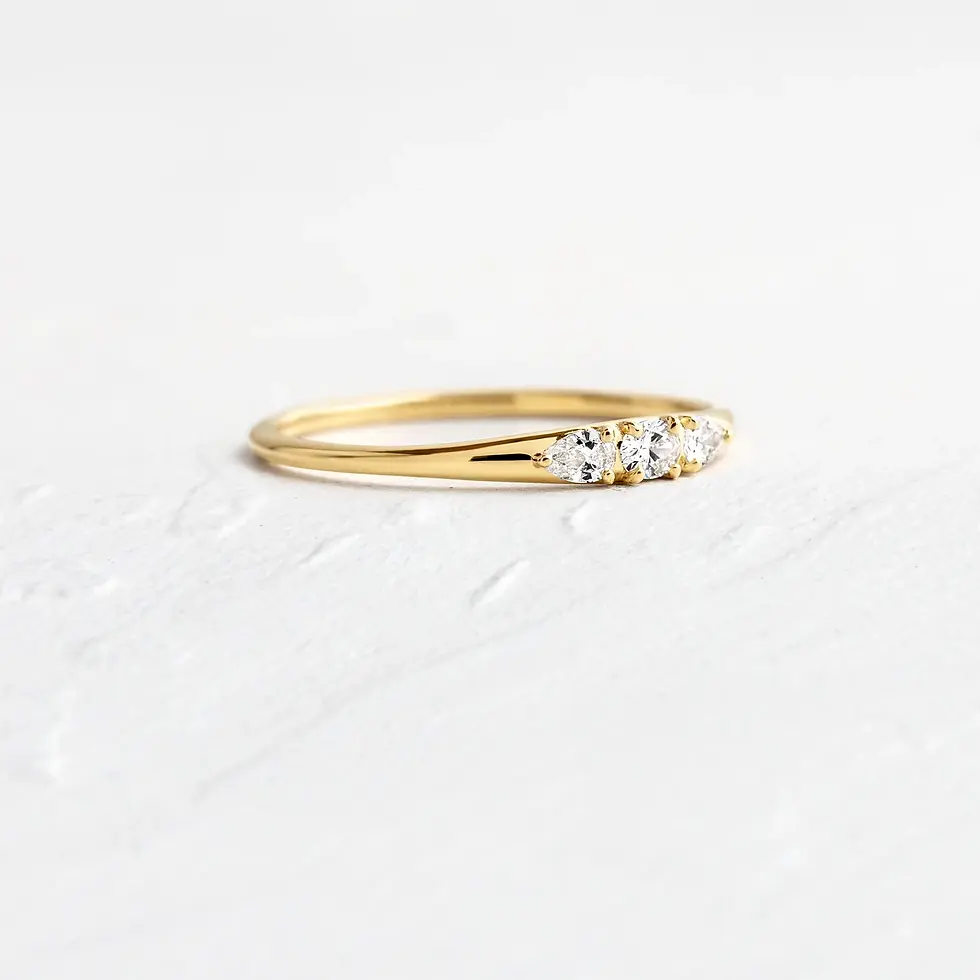 Thumbnail: 14K Solid Gold Diamond Composure Band