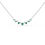 Thumbnail: 14K Solid Gold Cluster Natural Emerald Necklace