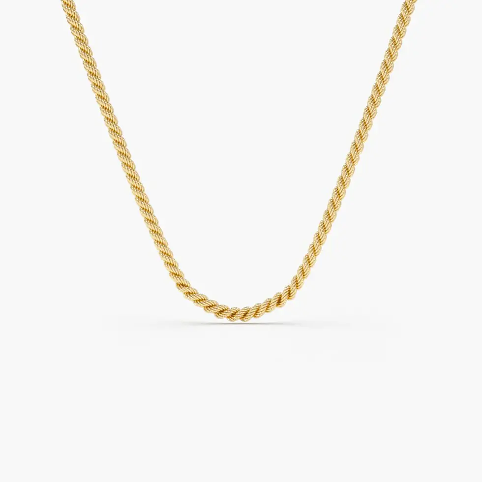 Thumbnail: 18K Solid Gold 2.25MM Rope Chain