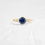 Thumbnail: 18K Solid Gold Coda Ring, Round Cut Blue Sapphire Ring