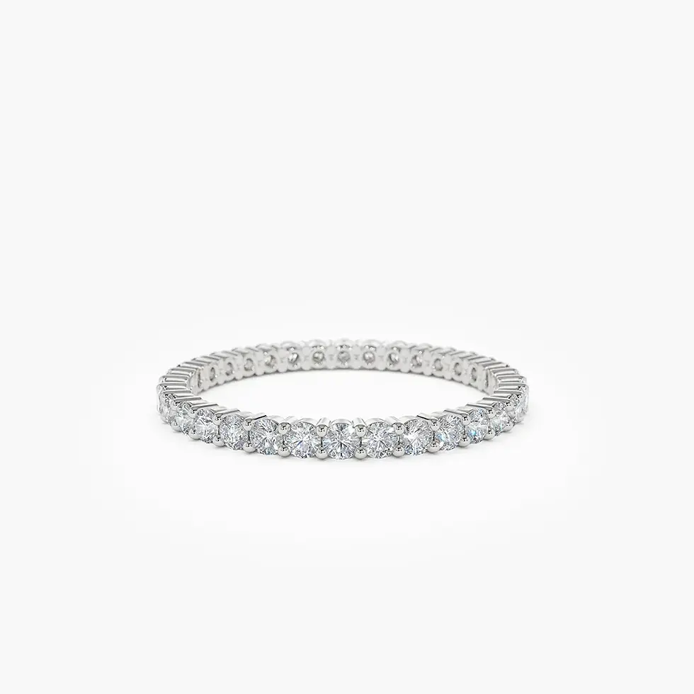 Thumbnail: 18K Solid Gold  Prong Setting Diamond Eternity Ring