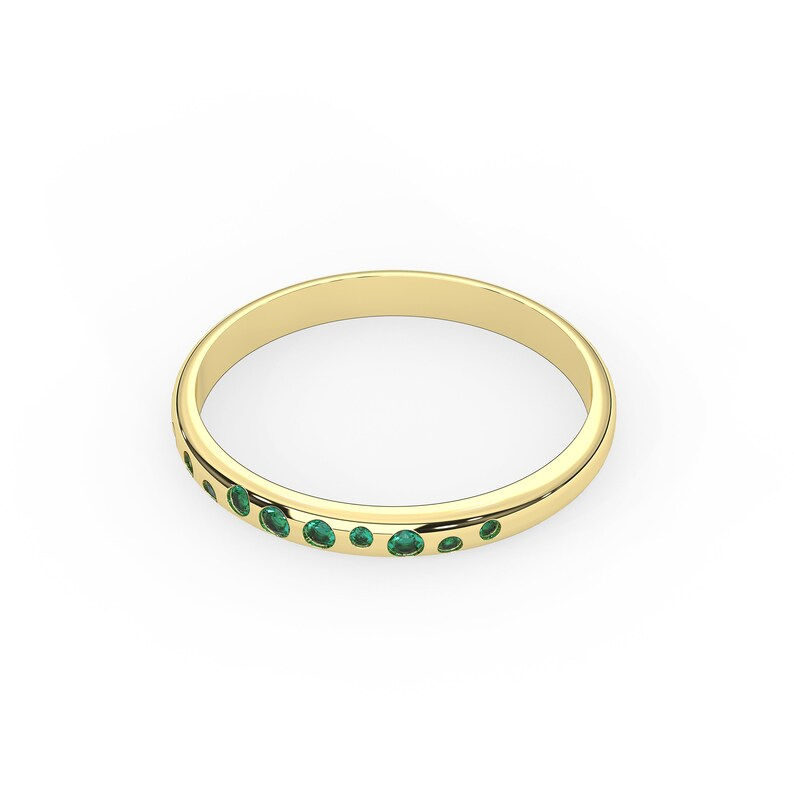 Thumbnail: Natural Emerald Cluster Ring for women