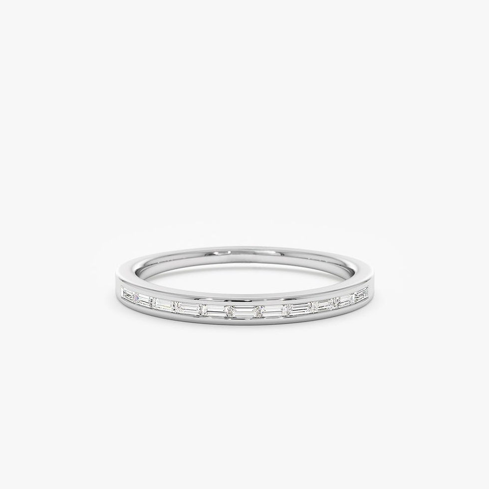 White Gold Diamond Channel Set Ring