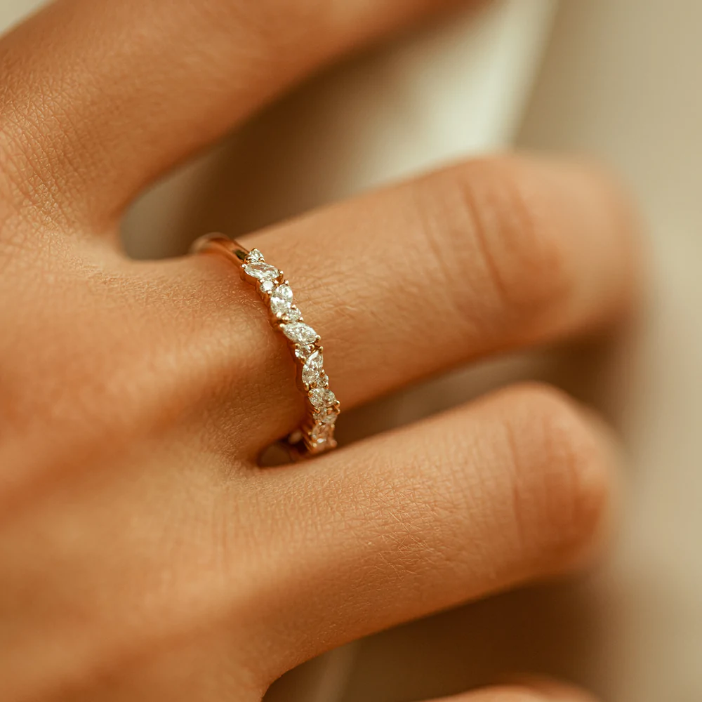 Tilted marquise eternity band sale