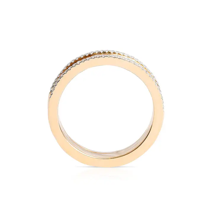 Thumbnail: Luxury 18K Solid Gold Diamond Wedding Ring Madison Design