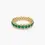 Thumbnail: 14k Full Eternity Round Emerald and Diamond Anniversary Ring for women