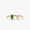 Thumbnail: 18K Solid Gold Emerald and Diamond Cuff Ring