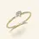 Thumbnail: 18K Gold Thin Solitaire Diamond Ring | Timeless Design