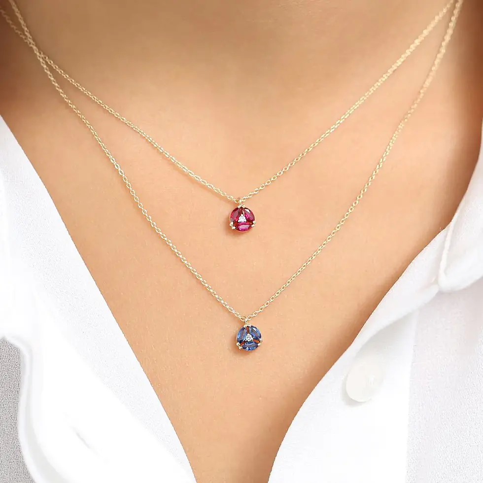 Emerald Cluster Necklace