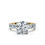 Thumbnail: 14K Solid Gold Buguette & Round Shape Lab Grown Diamond Engagement Ring
