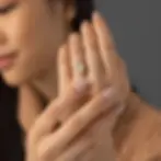 Thumbnail: Elegant 18K Solid Gold Luminary Design Ring