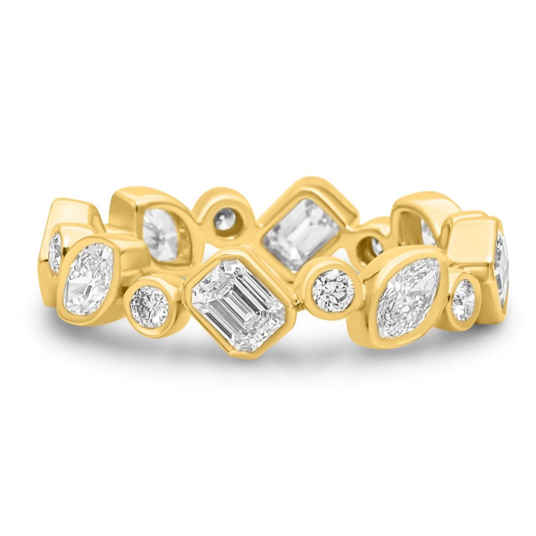 14K Gold Lab Grown Multi Shape Ring