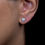 Thumbnail: 14K  Gold Lab-Created Diamond 3-Prong Martini Stud Earrings