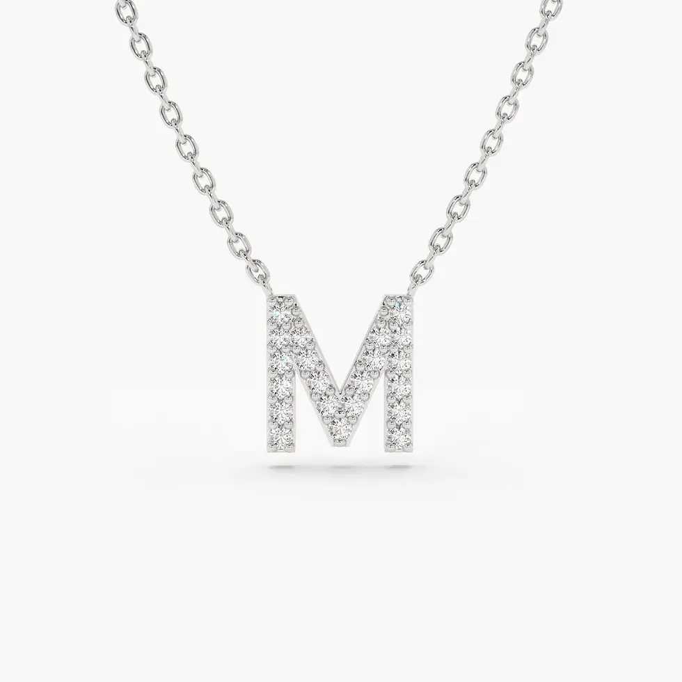 Gold Diamond Initial Necklace