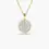 14K Baguette Diamond Disc Cluster Necklace